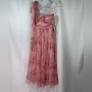 Dessy Collection Joss Tulle Chateau Garden Rose Garden 16R Flawed